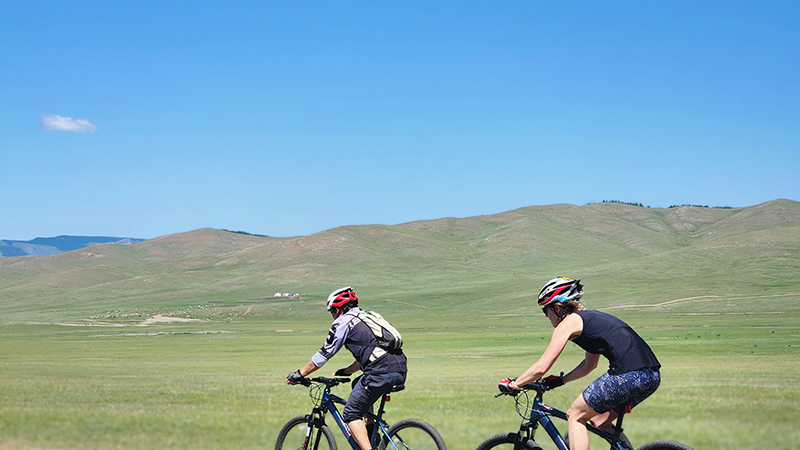 Mountain biking in Mongolia